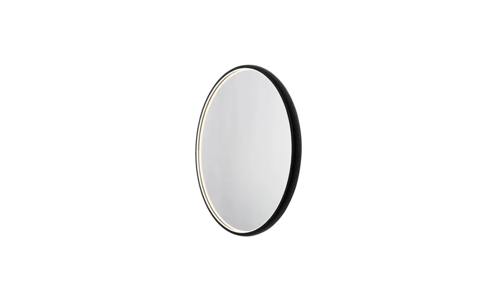 Roc Framed Touch Led Mirror 32w Black Forum Lighting