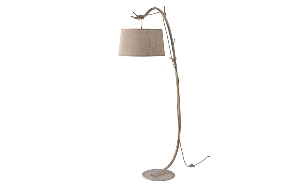 Sabina Floor Lamp 182cm E27 Max 40w Imitation Wood Linen Shade Item Weight 18