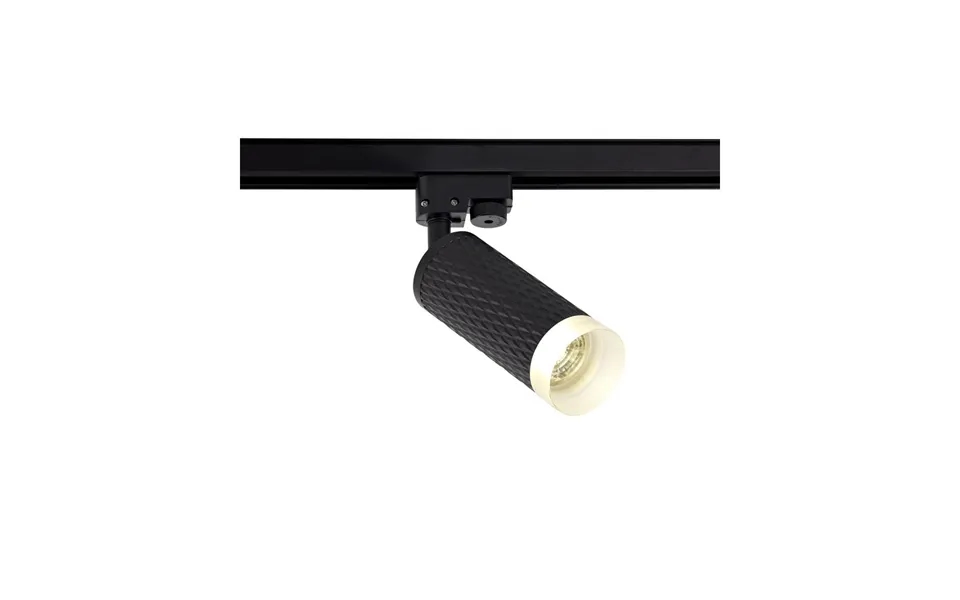 Swirl 1 Light Track Adjustable Light Gu10 Sand Black Acrylic Ring Luxuria