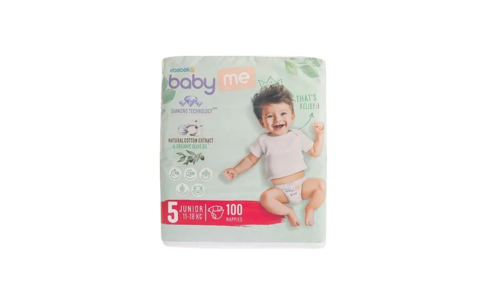 Baby Me Junior Size 5 - 100 Nappies