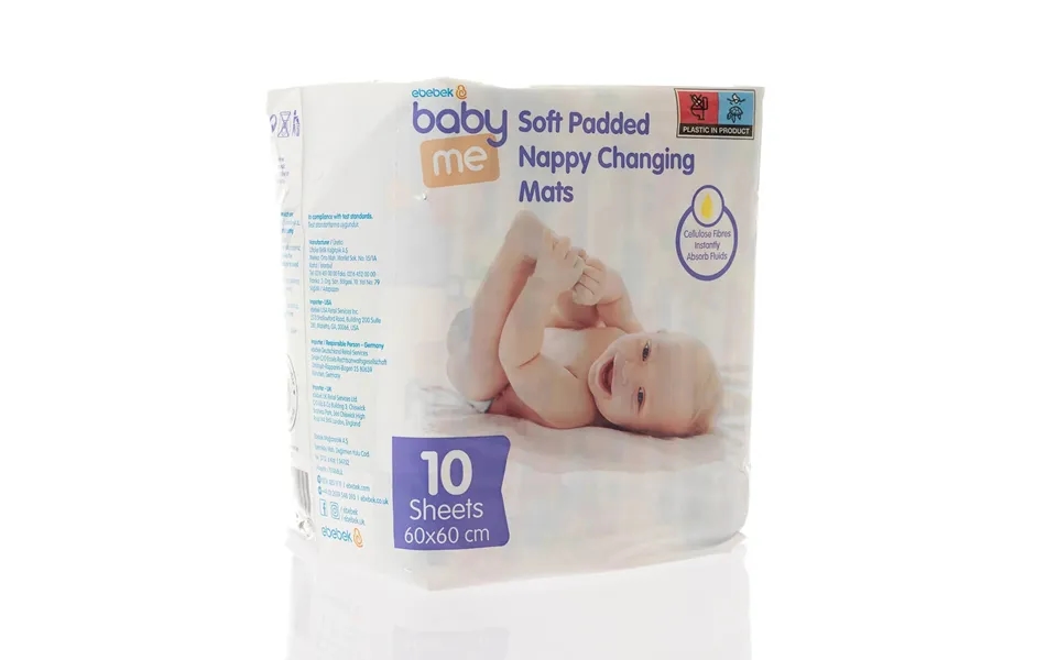 Baby Me Soft Padded Changing Mats 60x60cm -10 Pcs - 60x60