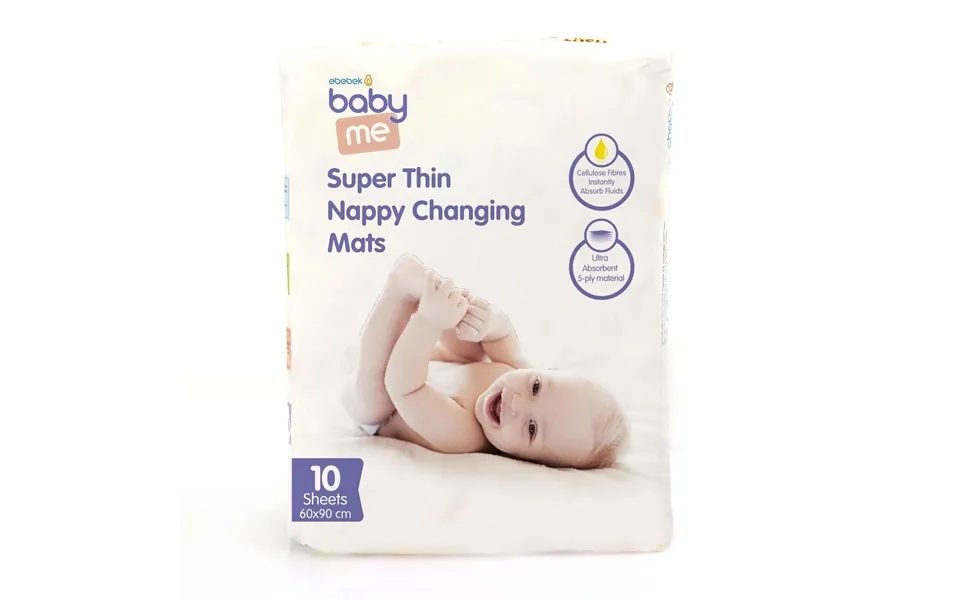 Baby Me Super Thin Nappy Changing Mats 60x90cm 10 Pcs