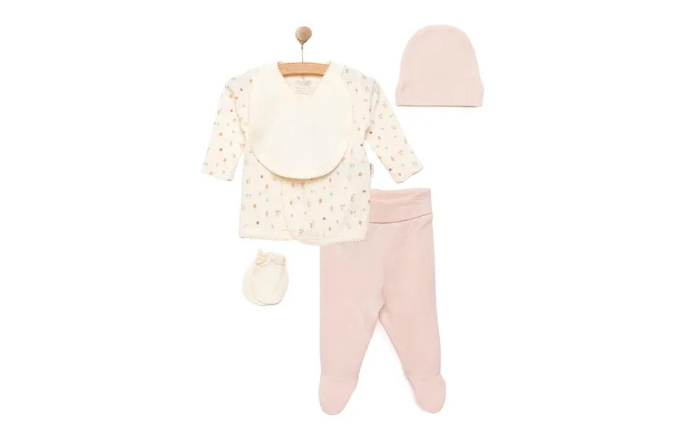 Bebetto Organic My Mushroom Girl 5 Piece Set - Light Rose