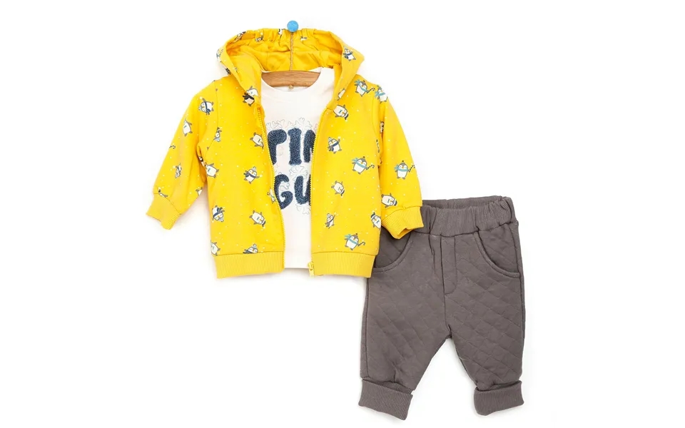 Bebetto Sweatshirt-vest-bottom - Yellow, 9 Months