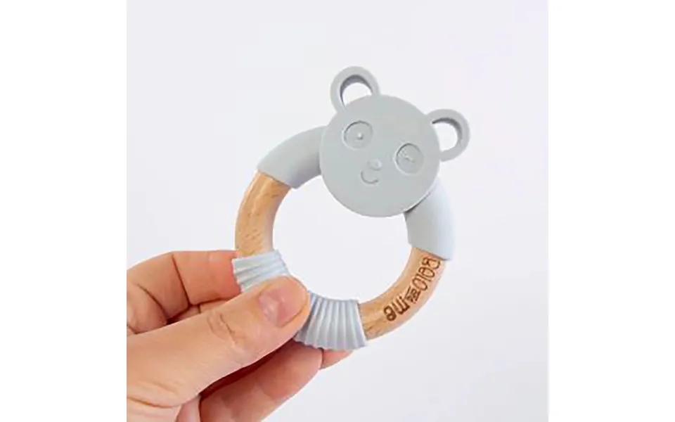 Belo&me Penny Panda Animal Wood Teether - Blue