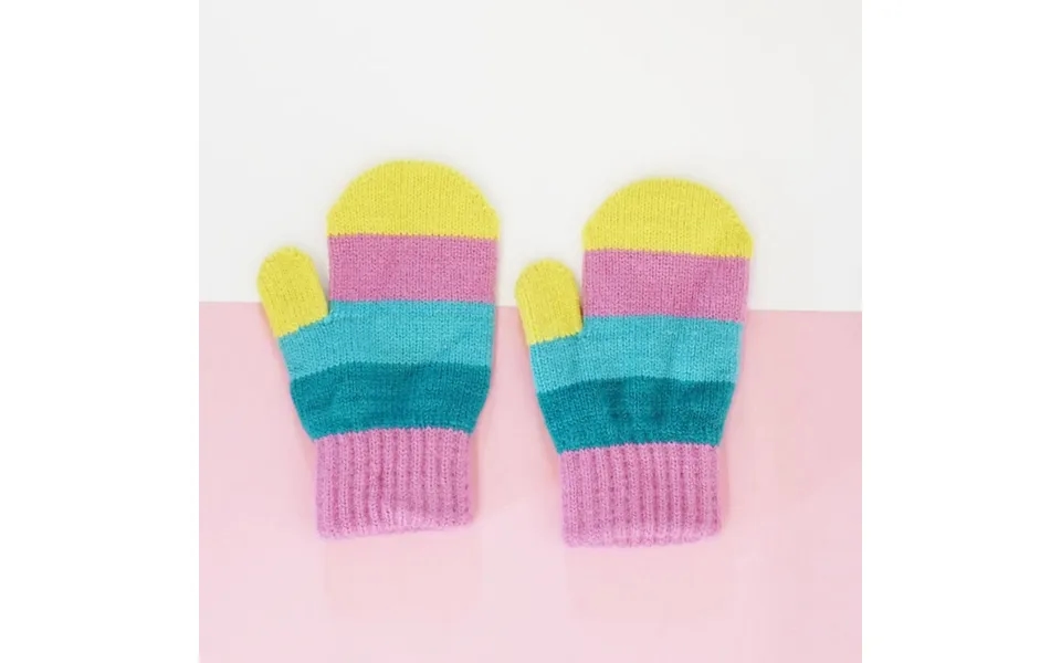 Blade & Rose Bright Striped Mittens 2-6 Years Blue Red Yellow