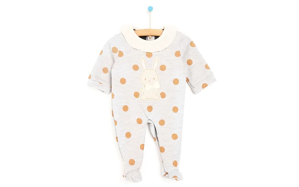 Cassiope Newborn Biscuits Footed Jumpsuit - Grey, 9 Months