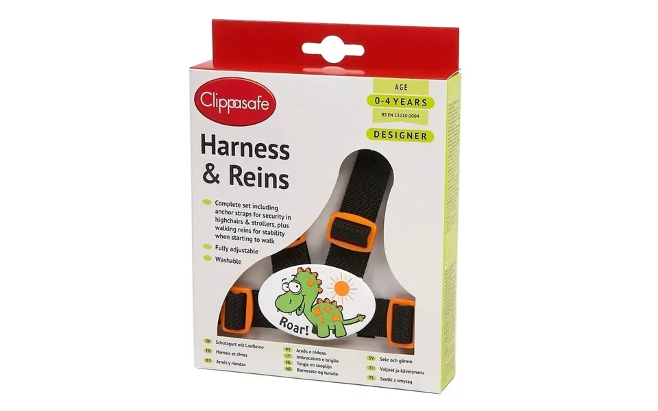 Clippasafe Designer Webbing Baby Harness - Dinosaur