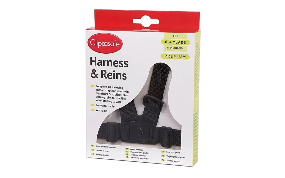 Clippasafe Premium Webbing Baby Harness Black