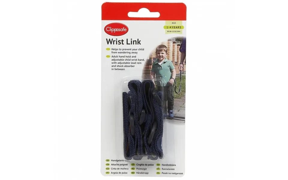 Clippasafe Safety Wrist Link With Shock Absorber - Navy Blue