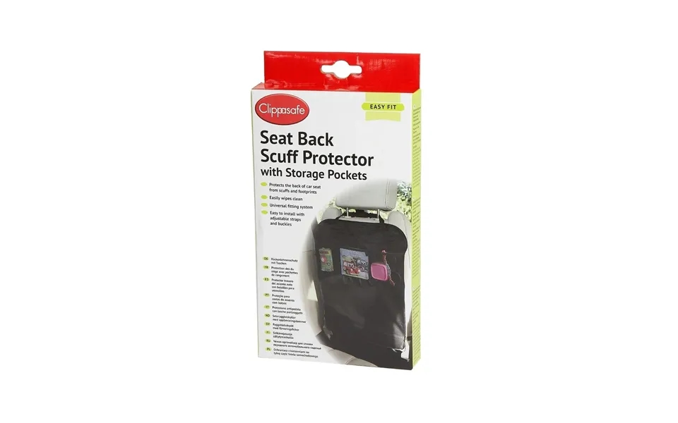 Clippasafe Seat Back Scuff Protector With Storage Pockets