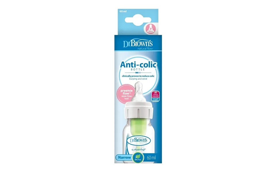 Dr. Brown's Options Anti-colic Baby Bottle Narrow Neck Premature Flow Level 60ml