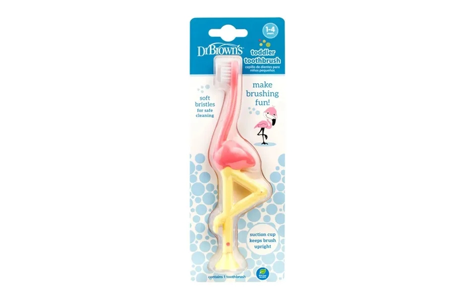 Dr. Brown's Toddler Toothbrush Flamingo 1-4 Years