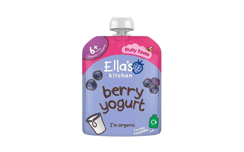 Ella's Kitchen Organic Berry Greek Style Yoghurt Baby Food Pouch 6 Months 90g