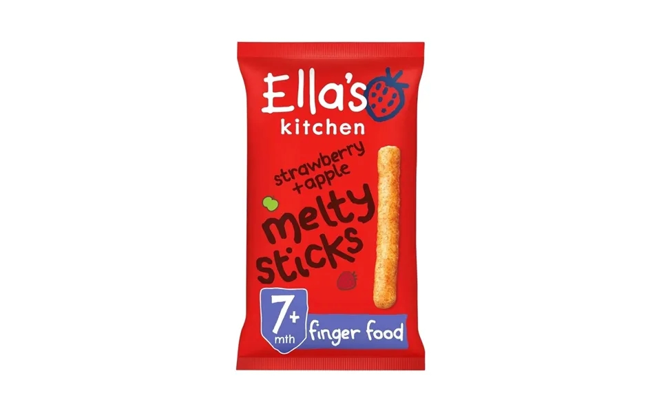 Ella's Kitchen Strawberry & Apple Melty Sticks Baby Snack 7 Months 16g