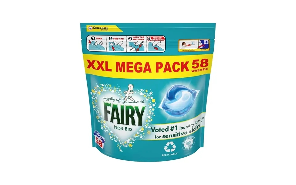 Fairy Non Bio Pods For Sensitive Skin 58 Tablets