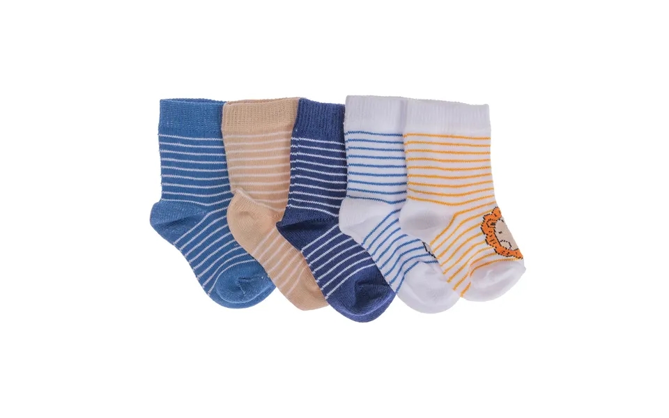 Hellobaby Ankle Socks 5 Pcs - Blue Printed