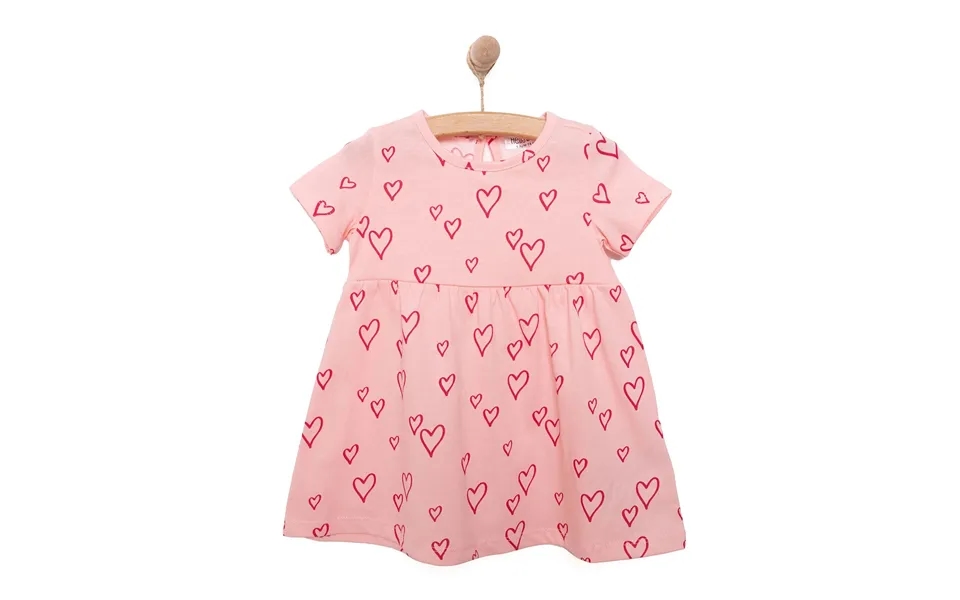 Hellobaby Basic Girl Heart Patterned Dress - Light Pink