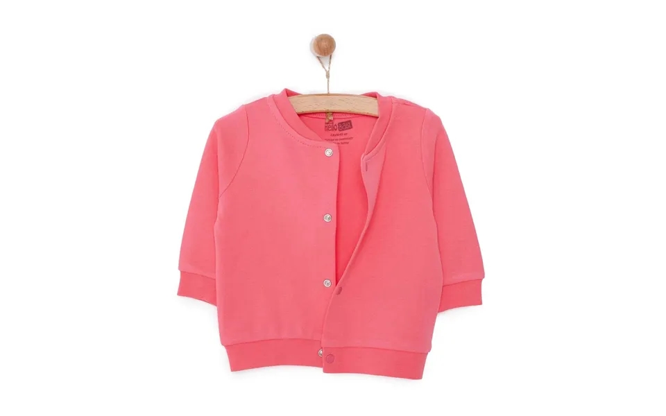 Hellobaby Basic Rib Cardigan - Dark Pink