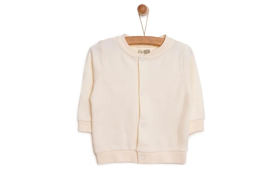 Hellobaby Basic Rib Cardigan - Ecru