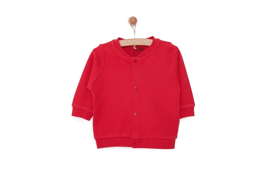 Hellobaby Basic Rib Cardigan - Red