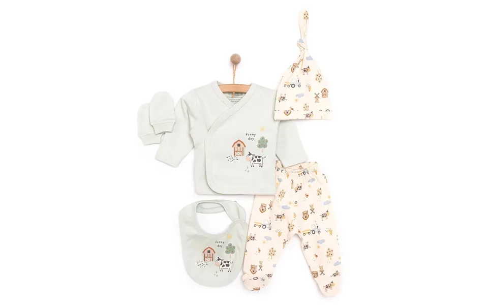 Hellobaby Boy 5 Piece Newborn Gift Set - Green