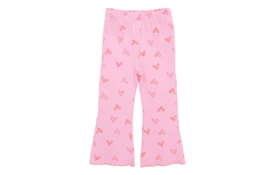 Hellobaby Girl Heart Patterned Flare Leggings - Pink