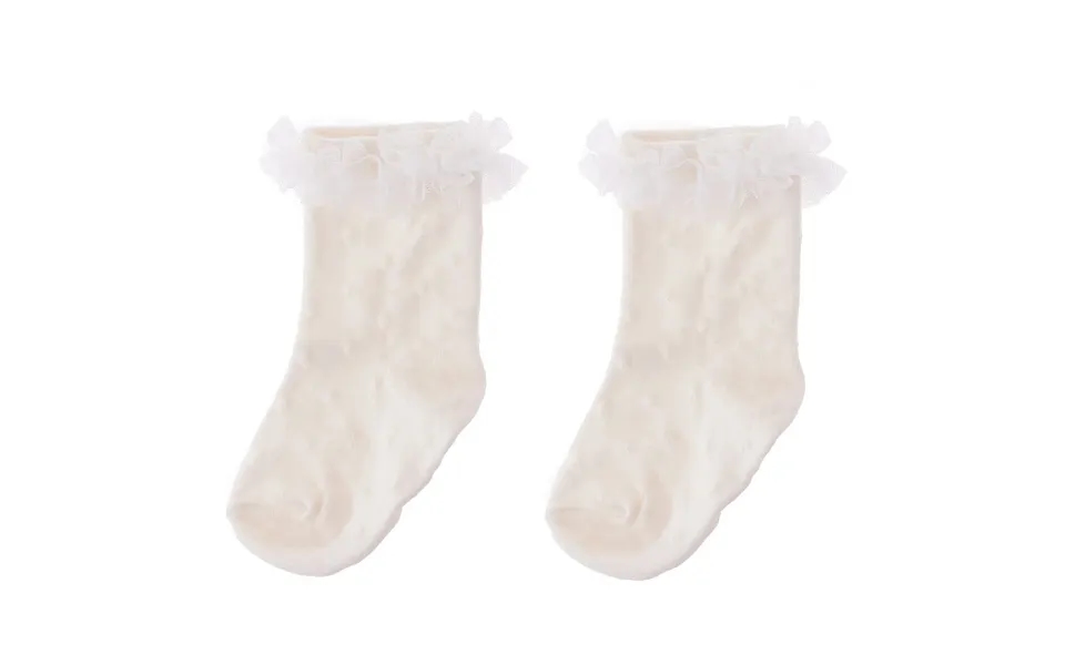 Hellobaby Girl Socks With Lace - White