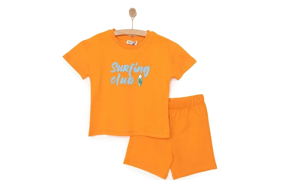 Hellobaby Motto Boy T-shirt & Short - Orange
