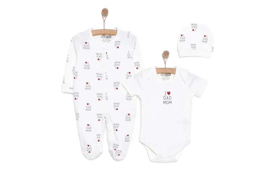 Hellobaby Newborn Baby Mom&dad Jumpsuit- - Ecru