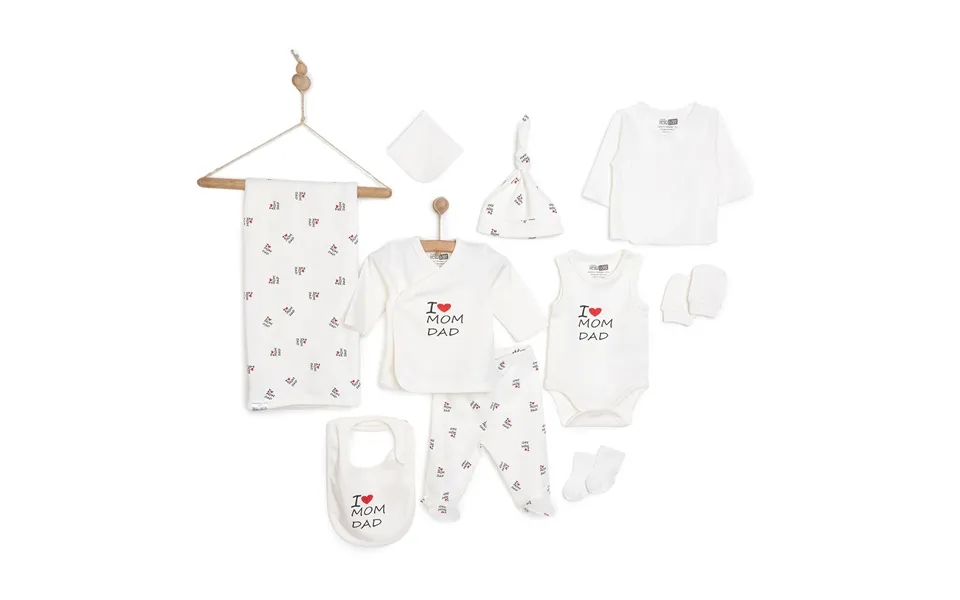 Hellobaby Newborn Hospital Starter Pack 10 Pcs - Ecru