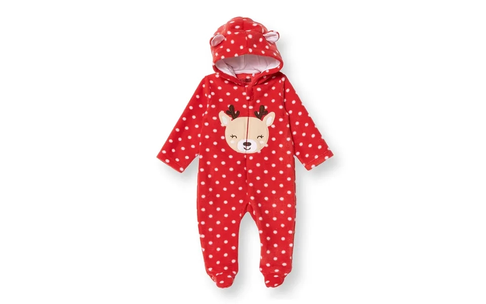 Hellobaby Newborn Polar Footed Jumpsuit - Red Printed
