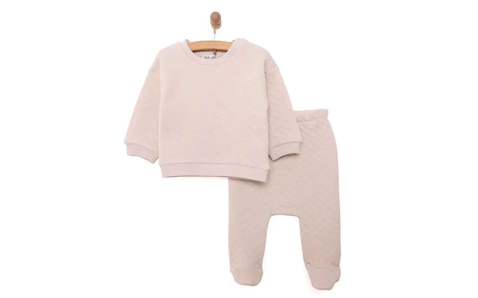 Hellobaby Newborn Quilted Sweatshirt-footed Bottom - Grey