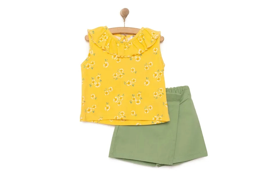 Hellobaby Sun Flower Girl Blouse & Short - Yellow