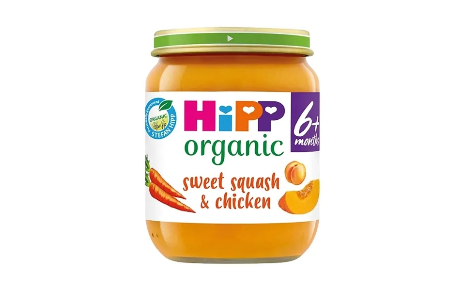 Hipp Organic Sweet Squash And Chicken Baby Food Jar 6 Months 125g
