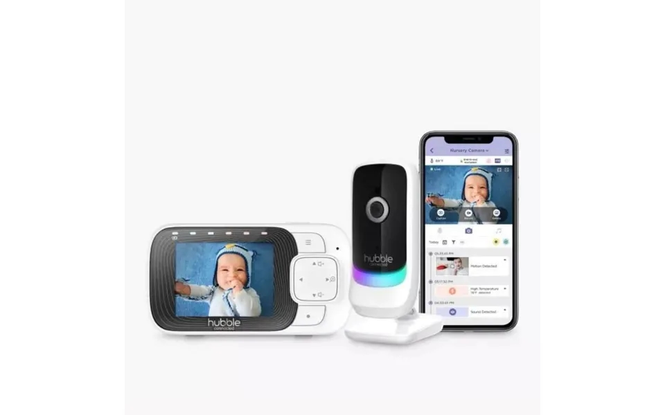 Hubble Nursery Pal Essentials 2.8 Video Baby Monitor White