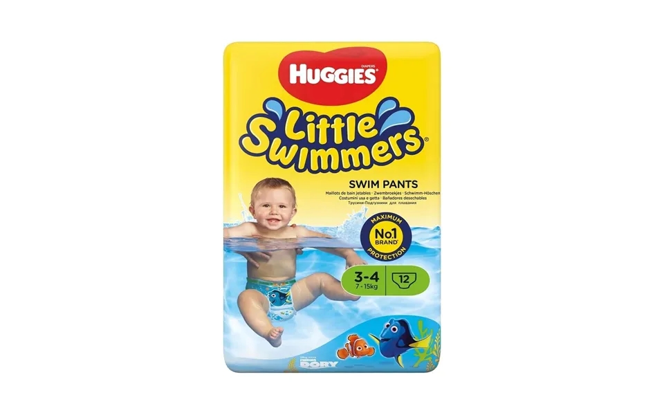 Huggies Little Swimmers Baby Size 3-4 Swim Pants - 12 Nappies