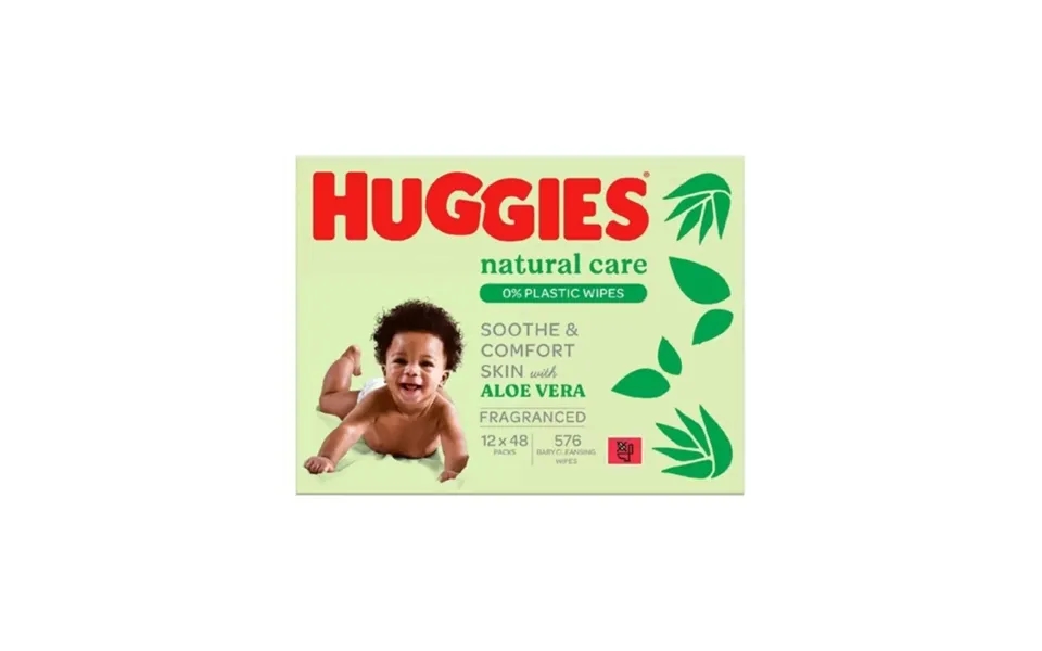 Huggies Natural Care Plastic Free Baby Wipes 12x48 Pcs