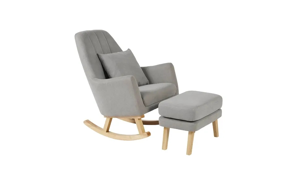 Ickle Bubba Eden Deluxe Nursery Chair And Stool - Pearl Grey