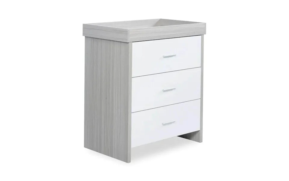 Ickle Bubba Pembrey Changing Unit Chest - Ash Grey & White