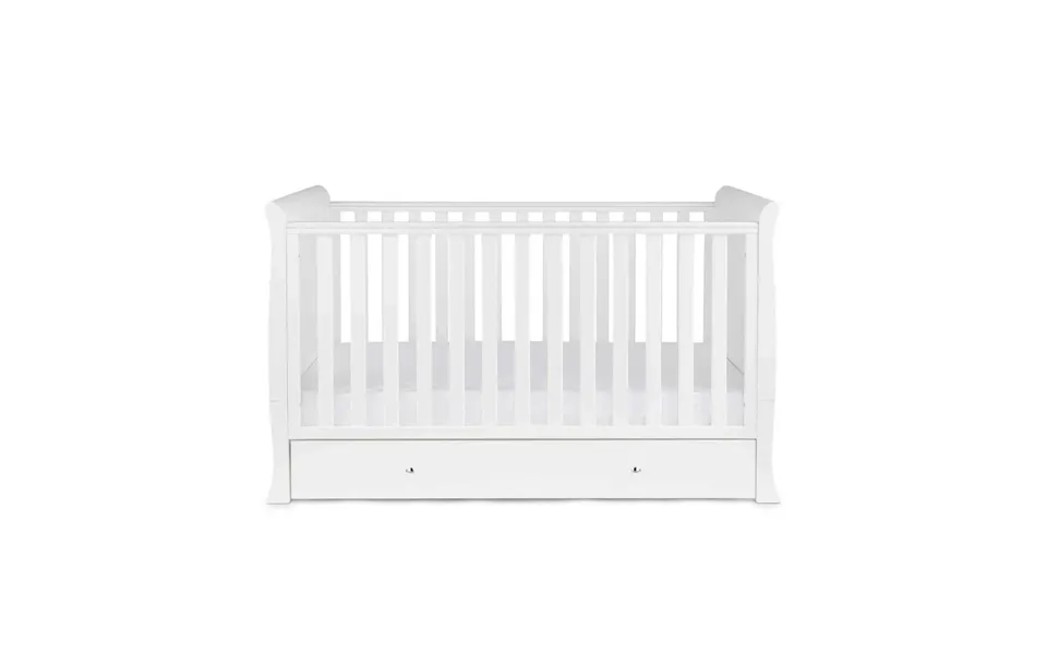 Ickle Bubba Snowdon Classic Cot Bed White - Premium Sprung Mattress