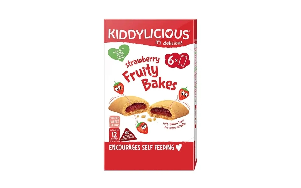 Kiddylicious Strawberry Fruity Bakes 12 Months 132g 6x22g