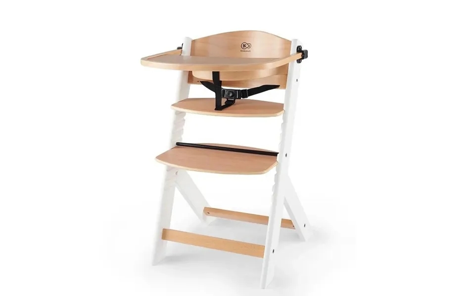 Kinderkraft Enock Wooden Highchair - Wooden White