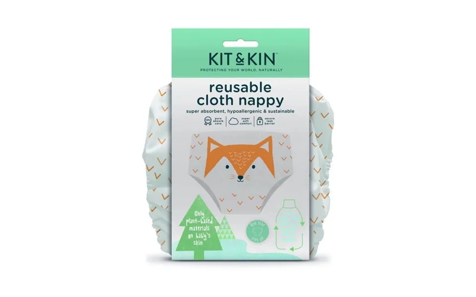 Kit & Kin Reusable Nappy - Fox