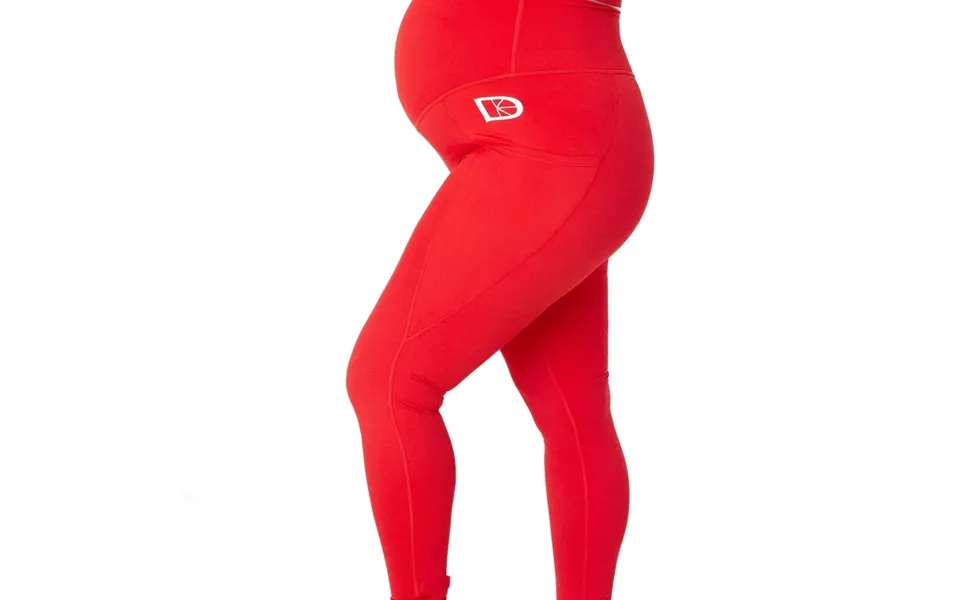 Latched Maternity And Postnatal Active Support Leggings - Red