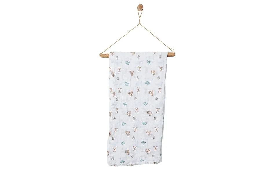 Little Dreams Girl Muslin Blanket - White