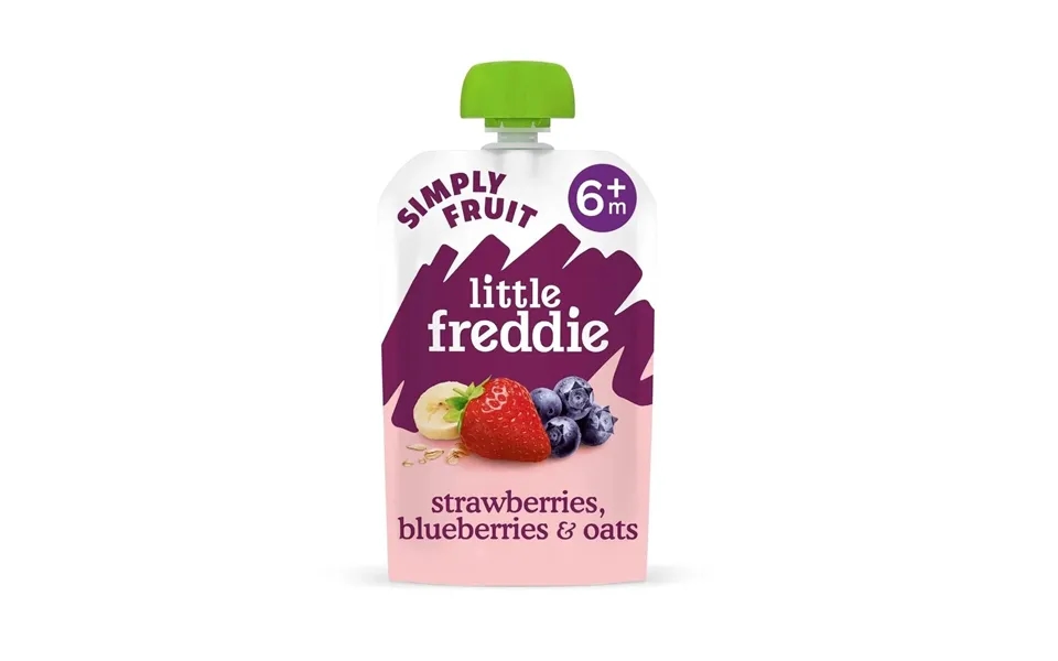 Little Freddie Organic Juicy Strawberries Blueberries & Oats Pouch 6 Months 100g