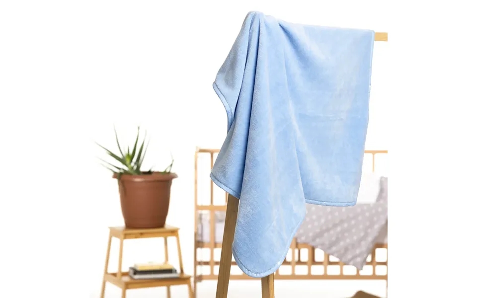 Mollia Welsoft Unisex Baby Blanket 80x100cm - Light Blue, 80x100