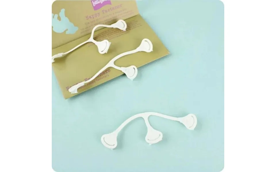 Nappi Nippas No Pin Fasteners For Terry Nappies 3pk - White