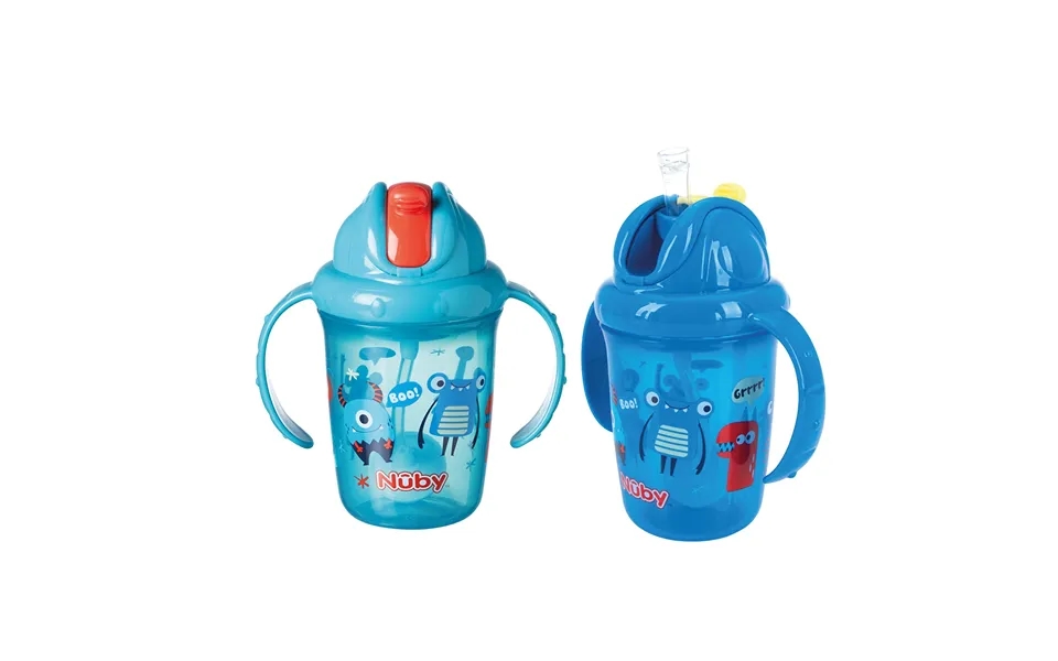 Nuby Flip N Sip Sippy Cups Pack Of 2 - Multicolour